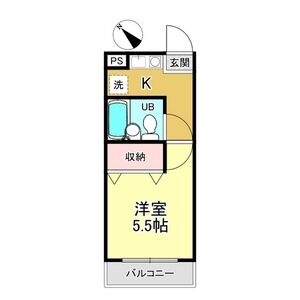 1K 間取り図