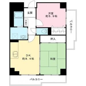 2DK 間取り図
