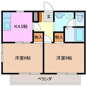 2DK 間取り図