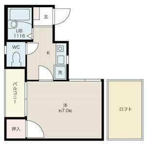 1K 間取り図