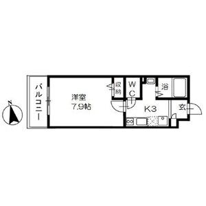 1K 間取り図