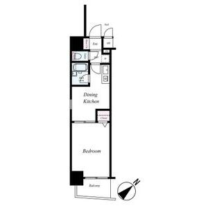 1DK 間取り図