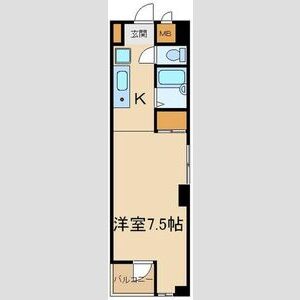 1K 間取り図