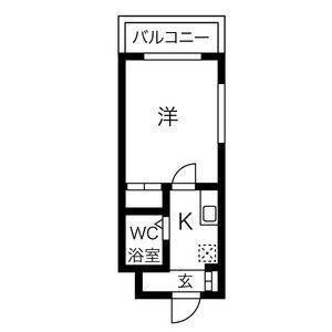 1K 間取り図