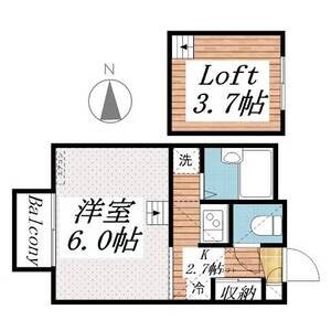 1K 間取り図