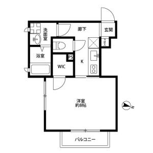 1K 間取り図