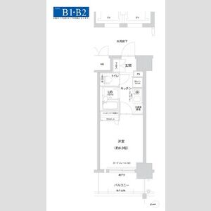 1K 間取り図
