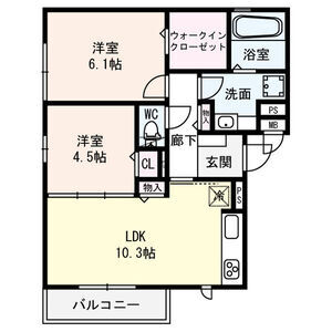 2LDK 間取り図
