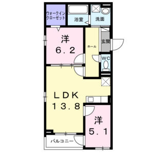 2LDK 間取り図