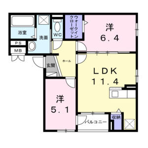 2LDK 間取り図