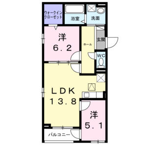 2LDK 間取り図