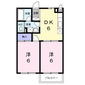 2DK 間取り図