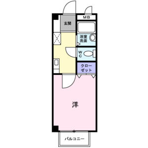 1K 間取り図