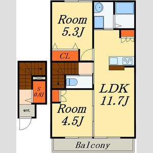 2LDK 間取り図