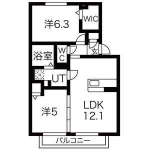 2LDK 間取り図