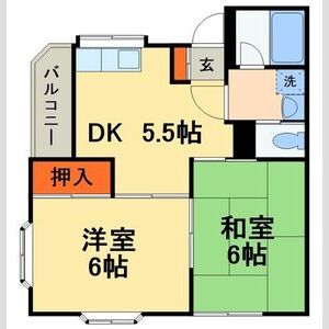 2DK 間取り図