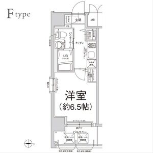1K 間取り図
