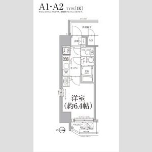 1K 間取り図