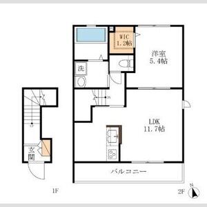 1LDK 間取り図
