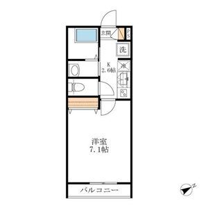 1K 間取り図