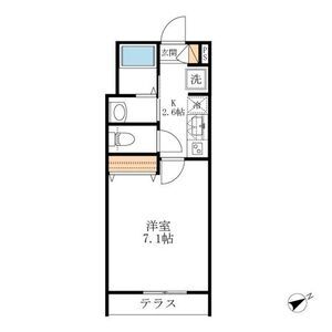 1K 間取り図