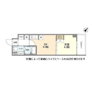 1DK 間取り図