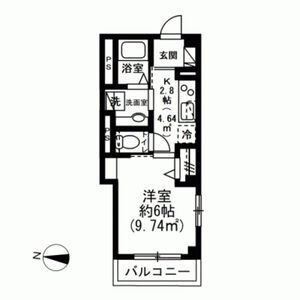 1K 間取り図
