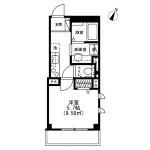 1K 間取り図