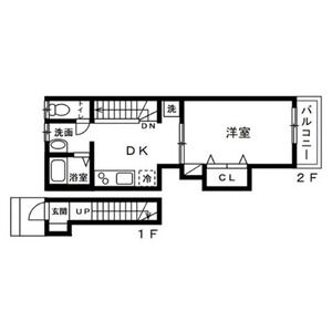1K 間取り図