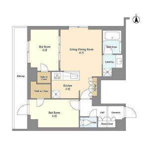 2LDK 間取り図
