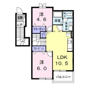 2LDK 間取り図