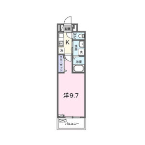 1K 間取り図