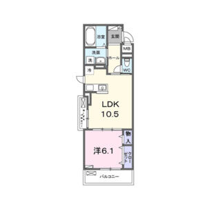 1LDK 間取り図