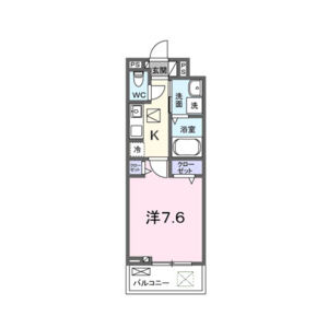 1K 間取り図