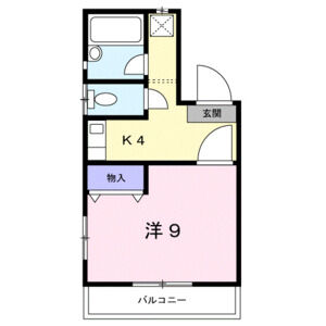 1K 間取り図