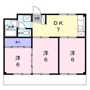 3DK 間取り図