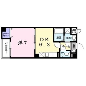 1DK 間取り図