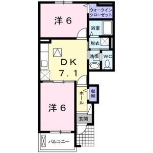 2DK 間取り図