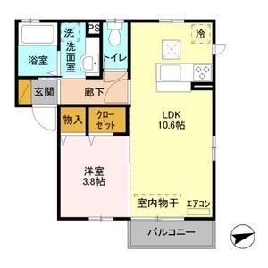 1LDK 間取り図