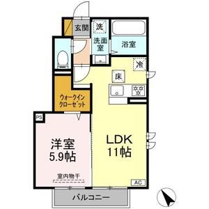 1LDK 間取り図