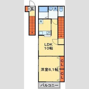 1LDK 間取り図