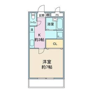 1K 間取り図
