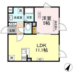 1LDK 間取り図