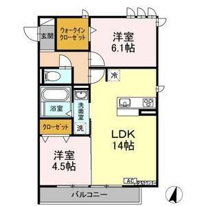 2LDK 間取り図