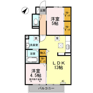 2LDK 間取り図