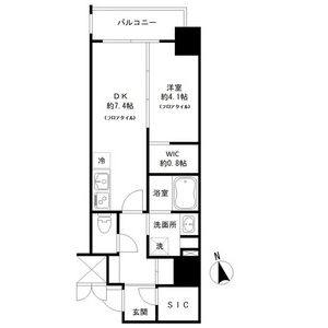 1DK 間取り図