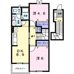 2DK 間取り図