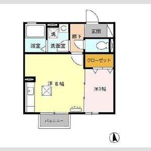 1LDK 間取り図