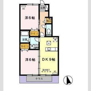 2DK 間取り図