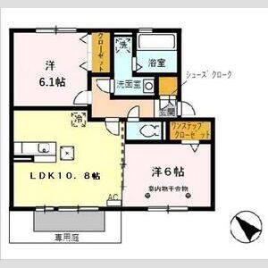 2LDK 間取り図